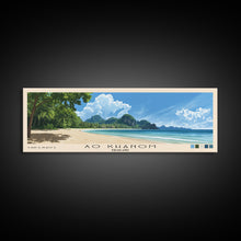 Load image into Gallery viewer, Ao Khanom, Thailand Panoramic Beach Print, Vacation Gift, Thailand Wall Art, Framed Canvas Print, Framed Beach Painting