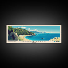 Load image into Gallery viewer, Apella Beach, Greece Panoramic Print, Vacation Gift, Greece Wall Art, Vacation Wall Art, Vacatation Memories, Beach Decor, Beach Or Lakehouse Art