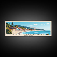 Carregar imagem no visualizador da galeria, Bahia de Las Aguilas, Dominican Republic Panoramic Print, Vacation Gift, Dominican Republic Wall Art, Beach Painting, Beach Decor, Large Wall Art, Wood Frame Art