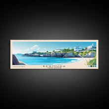 Load image into Gallery viewer, Bermuda, United Kingdom Panoramic Beach Print, Vacation Gift, United Kingdom Wall Art, Beach Painting, Beach Decor, Beach Painting