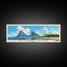 Load image into Gallery viewer, Big Fraile Island, Venezuela Panoramic Beach Print, Vacation Gift, Venezuela Wall Art, Framed Canvas Print, Framed Beach Painting