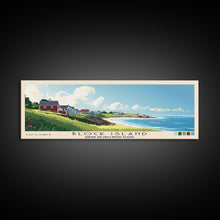 Load image into Gallery viewer, Block Island, Rhode Island,United States Panoramic Print, Vacation Gift, Rhode Island,United States Wall Art, Beach Painting, Beach Decor, Beach Or Lakehouse Art