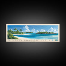 Load image into Gallery viewer, Blue Lagoon Island, Bahamas Panoramic Print, Vacation Gift, Bahamas Wall Art, Beach Painting, Beach Decor, Beach Or Lakehouse Art
