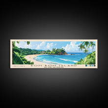 Carregar imagem no visualizador da galeria, Bom Bom Island, São Tomé and Príncipe Panoramic Print, Vacation Gift, São Tomé and Príncipe Wall Art, Beach Painting, Beach Decor, Large Wall Art, Wood Frame Art