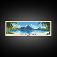 Load image into Gallery viewer, Bora Bora, France Panoramic Beach Print, Vacation Gift, France Wall Art, Beach Painting, Beach Decor, Beach Painting
