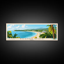 Load image into Gallery viewer, Boston Beach, Jamaica Panoramic Print, Vacation Gift, Jamaica Wall Art, Vacation Wall Art, Vacatation Memories, Beach Decor, Beach Or Lakehouse Art