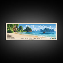 Load image into Gallery viewer, Bottle Beach, Thailand Panoramic Beach Print, Vacation Gift, Thailand Wall Art, Beach Painting, Beach Decor, Beach Painting