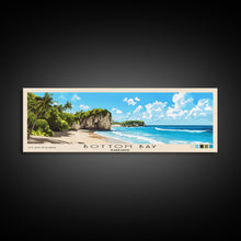 Load image into Gallery viewer, Bottom Bay, Barbados Panoramic Print, Vacation Gift, Barbados Wall Art, Beach Painting, Beach Decor, Large Wall Art, Wood Frame Art
