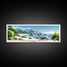 Load image into Gallery viewer, Boulders Beach, Cape Town Panoramic Print, Vacation Gift, Cape Town Wall Art, Vacation Wall Art, Vacatation Memories, Beach Decor, Beach Or Lakehouse Art