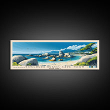 Load image into Gallery viewer, Boulders Beach, Cape Town, South Africa Panoramic Print, Vacation Gift, South Africa Wall Art, Beach Painting, Beach Decor, Beach Or Lakehouse Art