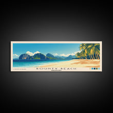 Load image into Gallery viewer, Bounty Beach, Philippines Panoramic Beach Print, Vacation Gift, Philippines Wall Art, Beach Painting, Beach Decor, Beach Painting