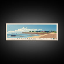 Load image into Gallery viewer, Brancaster Beach, United Kingdom Panoramic Beach Print, Vacation Gift, United Kingdom Wall Art, Framed Canvas Print, Framed Beach Painting