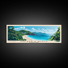 Load image into Gallery viewer, Brewer’s Beach, US Virgin islands Panoramic Print, Vacation Gift, US Virgin islands Wall Art, Beach Painting, Beach Decor, Beach Or Lakehouse Art