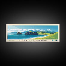 Load image into Gallery viewer, D’Urville Island, New Zealand Panoramic Print, Vacation Gift, New Zealand Wall Art, Beach Painting, Beach Decor, Large Wall Art, Wood Frame Art
