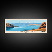 Load image into Gallery viewer, Damas Island, Chile Panoramic Print, Vacation Gift, Chile Wall Art, Beach Painting, Beach Decor, Large Wall Art, Wood Frame Art