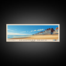 Load image into Gallery viewer, Deauville Beach, France Panoramic Print, Vacation Gift, France Wall Art, Vacation Wall Art, Vacatation Memories, Beach Decor, Beach Or Lakehouse Art
