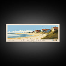 Load image into Gallery viewer, Dunwich Beach, United Kingdom Panoramic Print, Vacation Gift, United Kingdom Wall Art, Beach Painting, Beach Decor, Large Wall Art, Wood Frame Art