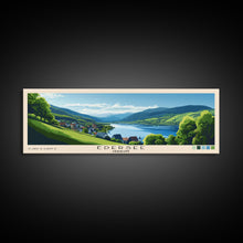 Load image into Gallery viewer, Edersee, Germany Panoramic Print, Vacation Gift, Germany Wall Art, Beach Painting, Beach Decor, Large Wall Art, Wood Frame Art