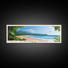 Carregar imagem no visualizador da galeria, Flamingo Beach, Costa Rica Panoramic Beach Print, Vacation Gift, Costa Rica Wall Art, Framed Canvas Print, Framed Beach Painting