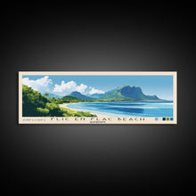 Carregar imagem no visualizador da galeria, Flic en Flac Beach, Mauritius Panoramic Print, Vacation Gift, Mauritius Wall Art, Beach Painting, Beach Decor, Beach Or Lakehouse Art