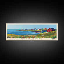 Cargar imagen en el visor de la galería, Fogo Island, Canada Panoramic Beach Print, Vacation Gift, Canada Wall Art, Framed Canvas Print, Framed Beach Painting