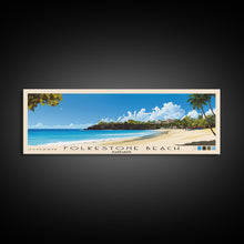 Cargar imagen en el visor de la galería, Folkestone Beach, Barbados Panoramic Print, Vacation Gift, Barbados Wall Art, Beach Painting, Beach Decor, Beach Or Lakehouse Art