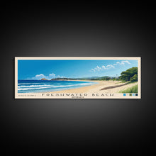 Load image into Gallery viewer, Freshwater Beach, Australia Panoramic Print, Vacation Gift, Australia Wall Art, Beach Painting, Beach Decor, Large Wall Art, Wood Frame Art