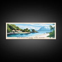 Carregar imagem no visualizador da galeria, Genovesa Island, Ecuador Panoramic Print, Vacation Gift, Ecuador Wall Art, Beach Painting, Beach Decor, Large Wall Art, Wood Frame Art