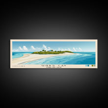 Load image into Gallery viewer, Gibbs Cay, Turks and Caicos Panoramic Print, Vacation Gift, Turks and Caicos Wall Art, Beach Painting, Beach Decor, Large Wall Art, Wood Frame Art
