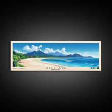 Load image into Gallery viewer, Gili Air, Indonesia Panoramic Beach Print, Vacation Gift, Indonesia Wall Art, Framed Canvas Print, Framed Beach Painting