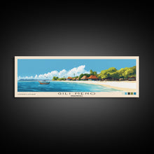 Carregar imagem no visualizador da galeria, Gili Meno, Indonesia Panoramic Beach Print, Vacation Gift, Indonesia Wall Art, Beach Painting, Beach Decor, Beach Painting