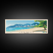 Load image into Gallery viewer, Lido Beach, Hong Kong Panoramic Print, Vacation Gift, Hong Kong Wall Art, Beach Painting, Beach Decor, Beach Or Lakehouse Art
