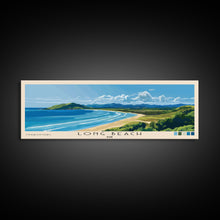 Load image into Gallery viewer, Long Beach, Fiji Panoramic Print, Vacation Gift, Fiji Wall Art, Beach Painting, Beach Decor, Large Wall Art, Wood Frame Art