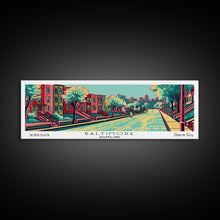 Carregar imagem no visualizador da galeria, Baltimore Maryland Panoramic Travel Poster Canvas Print