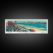 Cargar imagen en el visor de la galería, Corpus Christi Texas Panoramic Travel Poster Canvas Print