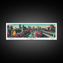 Load image into Gallery viewer, Dallas Texas Panoramic Travel Poster Canvas Print