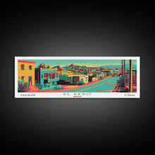 Load image into Gallery viewer, El Paso Texas Panoramic Travel Poster Canvas Print