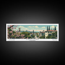Cargar imagen en el visor de la galería, Concord California Panoramic Painting, Mid Century Modern Framed Canvas Print, Retro Pop Art Travel Poster, City Wall Decor, Office Decor