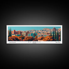 Load image into Gallery viewer, El Paso Texas Panoramic Painting, Framed Canvas Print, Mid Century Modern Wall Art, Retro Pop Art Travel Poster, Home Decor, City Art