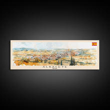 Carregar imagem no visualizador da galeria, Albacete Spain Travel Print Wall Art, Panoramic City Art, Travel Art, Wall Decor, Vacation Gift, Framed Canvas Print Or Metal Art
