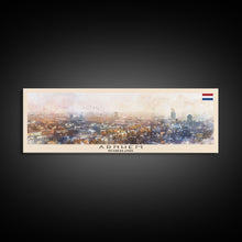 Load image into Gallery viewer, Arnhem Netherlands Wall Art, Panoramic Travel Poster, Panoramic Framed Canvas Print, City Wall Art, Wall Hanging Home Decor, Travel Art