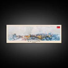 Load image into Gallery viewer, Batman Turkey Panoramic Travel Poster, Framed Canvas Print or Metal Wall Art, Travel Art, Home Decor, Panoramic Painting, Midcentury Art