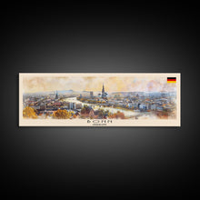 Load image into Gallery viewer, Bonn Germany Travel Print Wall Art, Panoramic City Art, Travel Art, Wall Decor, Vacation Gift, Framed Canvas Print Or Metal Art