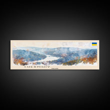 Cargar imagen en el visor de la galería, Chernihiv Ukraine Panoramic Travel Poster, Framed Canvas Print or Metal Wall Art, Travel Art, Home Decor, Panoramic Painting, Midcentury Art