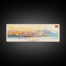 Load image into Gallery viewer, Coimbra Portugal Travel Art, City Art, Framed Canvas Print or Metal Wall Art, Europe Travel Poster, Panoramic Wall Art, Extra Wide Wall Art