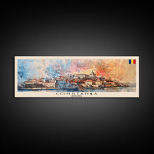 Cargar imagen en el visor de la galería, Constana Romania Wall Art, Panoramic Travel Poster, Panoramic Framed Canvas Print, City Wall Art, Wall Hanging Home Decor, Travel Art