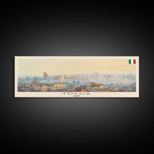 Cargar imagen en el visor de la galería, Foggia Italy Wall Art, Panoramic Travel Poster, Panoramic Framed Canvas Print, City Wall Art, Wall Hanging Home Decor, Travel Art