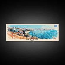 Carregar imagem no visualizador da galeria, Glyfada Greece Wall Art, Panoramic Travel Poster, Panoramic Framed Canvas Print, City Wall Art, Wall Hanging Home Decor, Travel Art