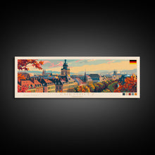 Load image into Gallery viewer, Chemnitz Germany Wall Art, Panoramic Travel Poster, Panoramic Framed Canvas Print, City Wall Art, Wall Hanging Home Decor, Travel Art