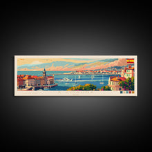 Carregar imagem no visualizador da galeria, A Coruña Spain Travel Art, City Art, Framed Canvas Print or Metal Wall Art, Europe Travel Poster, Panoramic Wall Art, Extra Wide Wall Art